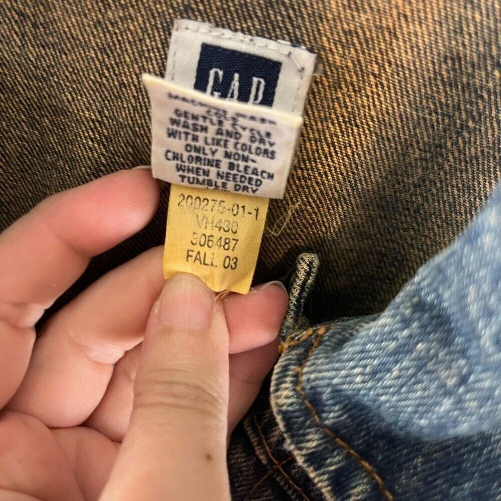 Gap Vintage Y2K Denim Trucker Jacket Size Medium 100% Cotton - Picture 4 of 6